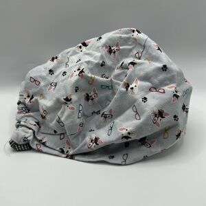 French Bulldog Print Surgical Scrub Cap with Drawstring